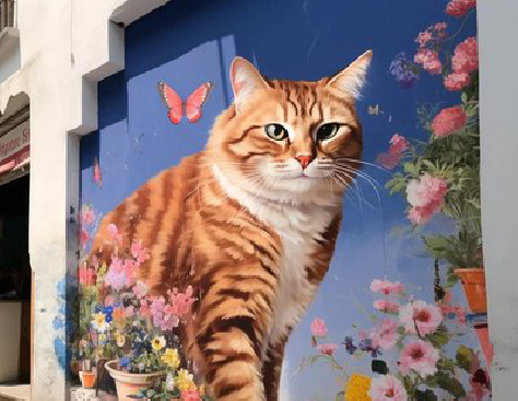 开江自己绘制有个性的手绘墙