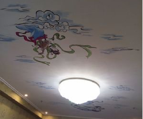 开江如何快速绘制天花板上的手绘墙？