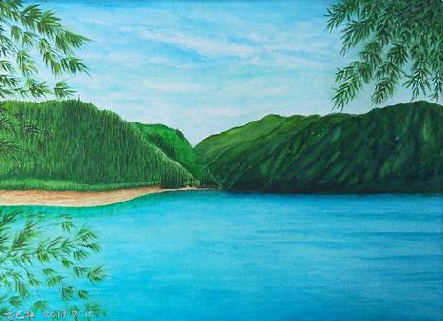 开江在墙绘中，如何绘画绿水青山？