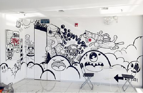 开江手绘墙并非传统涂鸦。